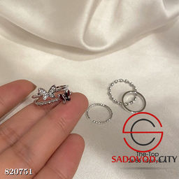 Набор колец 4в1 с бабочкой - Bruno фото 2