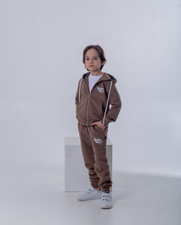 058П Детский костюм на молнии, беж