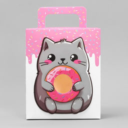 Цена за 2 шт. Коробка подарочная складная, упаковка, «Котик», 18 x 15 x 7.5 см