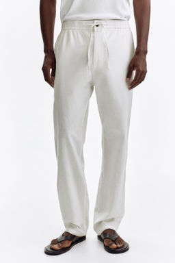 Pantal?n en mezcla de lino Regular Fit - H&m фото 8