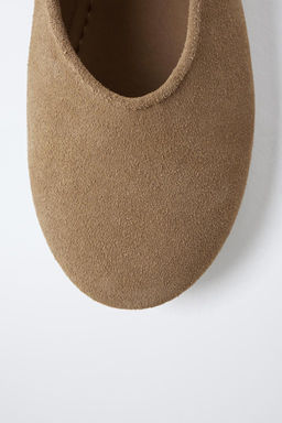 SPLIT SUEDE BALLERINAS - Zara фото 5
