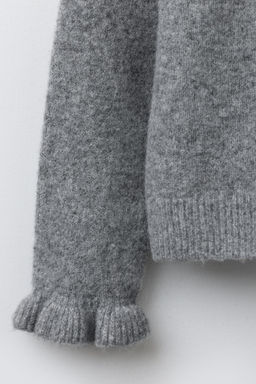 RUFFLE KNIT CARDIGAN WITH WOOL - Zara фото 4