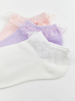 Dantel Detayl? K?z ?ocuk Patik ?orap 3l?