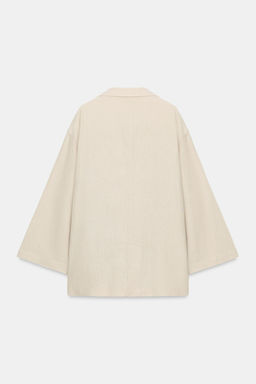 BLAZER CRUZADA CON LINO / Beige claro - Zara фото 9