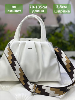 LACCOMA ремень 1000-тетрис-3,8-кор/св.кор/бел полиэстр