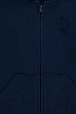 Базовый свитшот темно-синего цвета для мальчика - U.s. polo assn фото 4