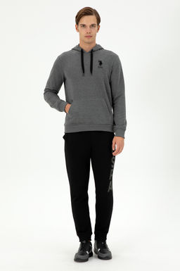 Мужской базовый свитшот антрацитовый меланж - U.s. polo assn фото 4