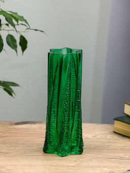 Ваза «Флоранс», 25×11×9 см, стекло, зелёная