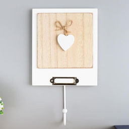Настенный крючок декоративный дерево Сердце на веревочке, панно, 23.5?13.2?4.5 см