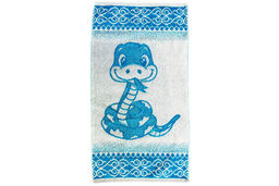 Полотенце махровое птк. жак. 7616, Маленькая змейка, вид яркая бирюза, 420 М - Наталья-текстиль фото 3
