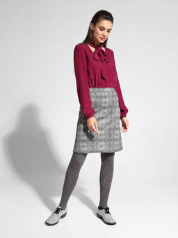 CONTE Блузка-боди из вискозы премиального качества "прикосновение шелка" LBD 1035 bordo