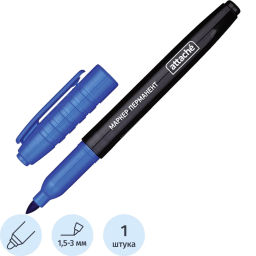 Маркер перманентный ATTACHE синий 1,5-3мм.  фото 2