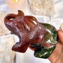 Фигурка резная "Слон" из океанической Яшмы