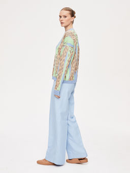 Джемпер с жаккардом леопард 421.070407/Голубой - Seven senses фото 4