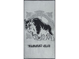 Полотенце махровое 6с102.413ж1 Будь сильным(антрацит) 81х160см