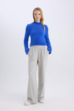 Крутой трикотажный свитер стандартной посадки с полуводолазкой - Defacto фото 2