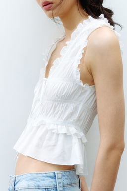 Top fruncido con lazadas - H&m фото 6