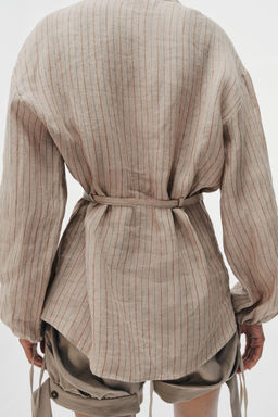 CAMISA LINO RAYAS ZW COLLECTION / Rayas - Zara фото 3