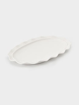 Блюдо сервировочное Breeze, 30.5×19×2 см, керамика, белое