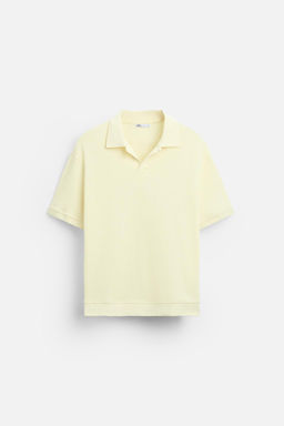 TEXTURED POLO SHIRT WITH RIBBED TRIMS - Zara фото 68