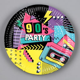 Тарелка бумажная 90-е,18 см, в наборе 6 шт. - Страна карнавалия фото 2