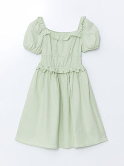 Kare Yaka K?z ?ocuk Elbise