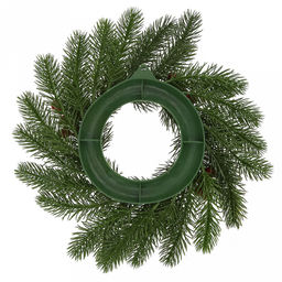 Декоративный венок Елка с ягодой д29см, малый, пластик, зеленый (Россия) - Домашняя мода фото 4