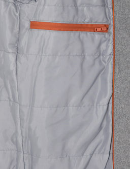 Gri Y_n Kar___ml_ Regular Fit Ka_e Mont