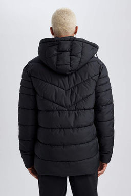 Пуховик из искусственного меха DeFactoFit стандартной посадки с капюшоном  фото 8