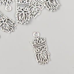 Цена за 10 шт. Декор металл для творчества Король 1,1х2,5 см - Арт узор фото 2