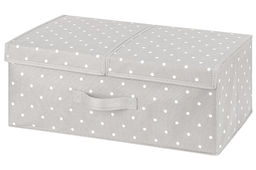 Короб складной для хранения 50*30*20 см Серый горошек + 2 крышки на липучке + ручка - Elan gallery фото 6