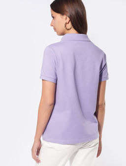 Футболка-поло из трикотажа пике с эластаном. - Vilatte фото 4