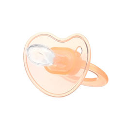 Соска-пустышка ортодонтическая Крошка Я, силикон, от 6 мес., с колпачком, персиковый