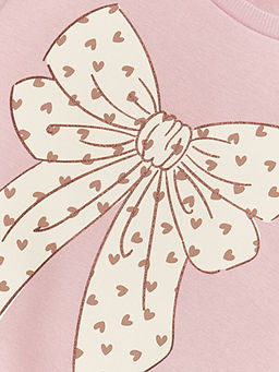 Bisiklet Yaka Uzun Kollu Bask?l? K?z Bebek Sweatshirt 2li - Waikiki фото 3