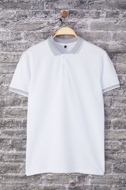 TRENDYOL MAN Beyaz Regular/Normal Kesim Polo Yaka T-shirt TMNSS25PO00033 - Trendyolmilla фото 6