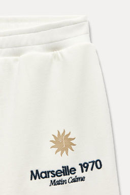 EMBROIDERED PLUSH JERSEY TROUSERS - Zara фото 5