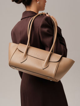 Кожаная сумка Viki DBR 31341 капучино  фото 4