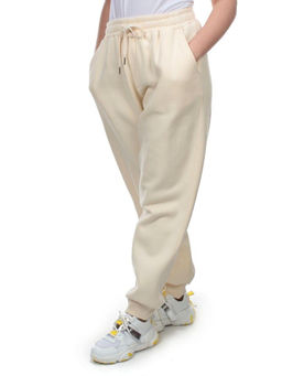 M075 BEIGE Брюки спортивные женские на флисе (100% хлопок) 7986 - Fashion фото 3