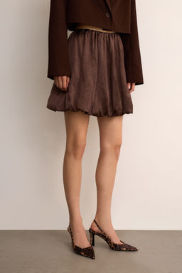 Юбка баллон мини из жатого сатина - Mollis фото 4