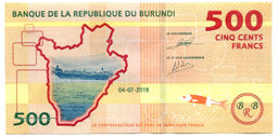 Банкнота 500 франков 2018 года Бурунди