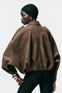 SUEDE EFFECT BOMBER JACKET - Zara фото 7