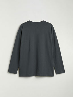 Bisiklet Yaka Bask?l? Uzun Kollu Erkek ?ocuk Ti??rt 2li