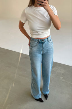 Джинсы прямые Классический голубой