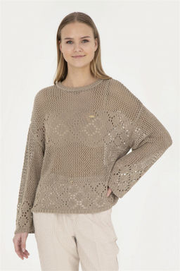 Женский легкий свитер цвета хаки - U.s. polo assn фото 3