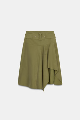 FALDA MIDI CINTUR?N / Khaki - Zara фото 2