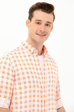 U. S. Polo Assn Мужская клетчатая рубашка в клетку - U.s. polo assn фото 3