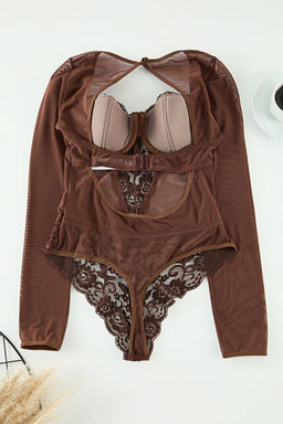 TRENDYOLMILLA Siyah Dantelli Cut Out/Pencere Detayl? Kapl? Orme Body THMAW25BD00003 фото 6