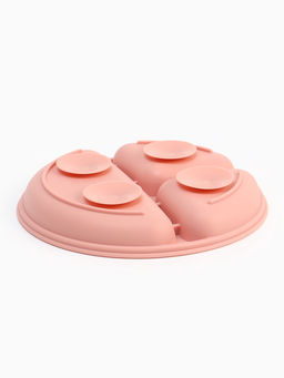 Тарелка детская секционная с ложкой и вилкой, 3 секции, розовый, Mum&Baby