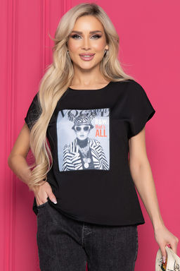 Футболка Vogue (черная) Б8522 - Lt collection фото 7