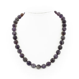 Аметист, круглые граненые бусины 12мм, бусы длиной 50см